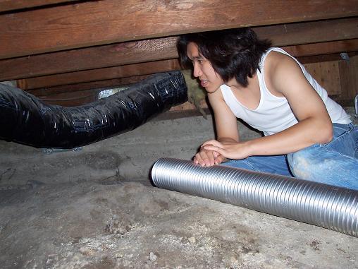 Jeff in crawlspace