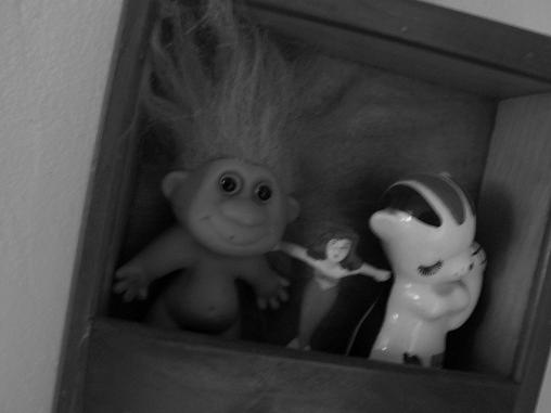 Troll, mermaid, squirrel