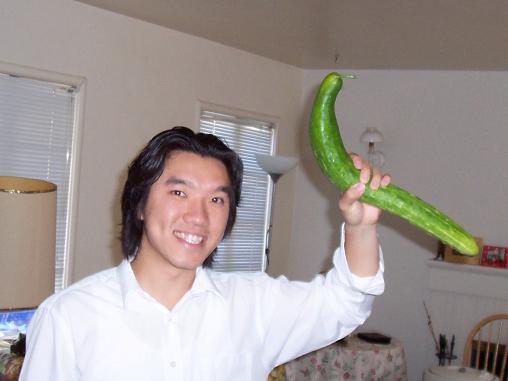 Jeff with cucumber